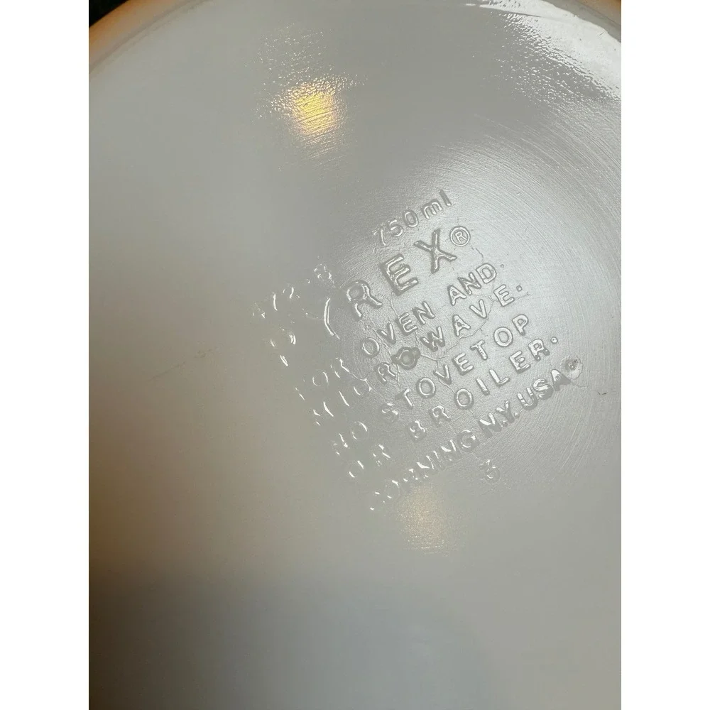 Vintage Pyrex Autumn Harvest 472-B 750ml Cinderella Mixing Bowl Orange Wheat